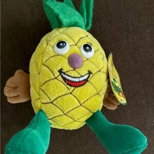 Plush Pineapple Toy with Green Accents